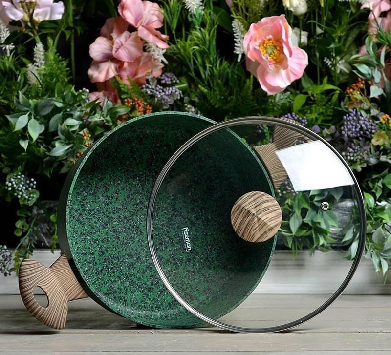 Кастрюля Fissman Malachite с антипригарным покрытием EcoStone 4,7 л - фото 2