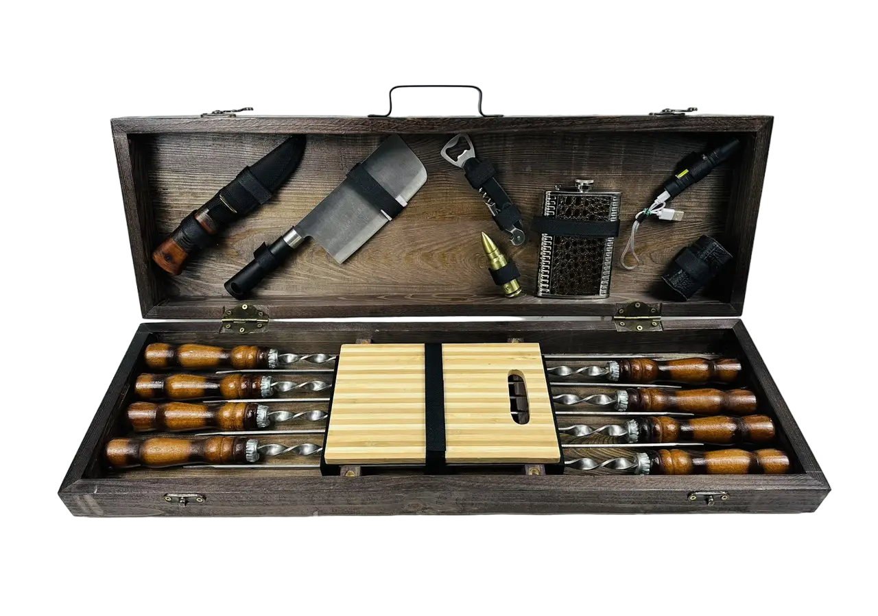 Набор шампуров в кейсе Гризли (21-10-KS-7808)