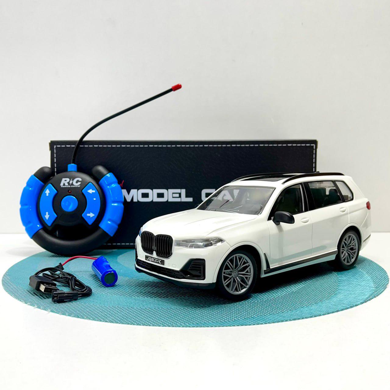 Машинка джип на радиоуправлении BMW X7 с пультом на аккумуляторе Белый (KL T9007A)