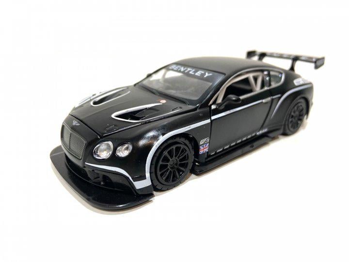 Машина металлическая Автопром 68353B Bentley Continental GT3 инерционная звук/свет Черный (39449289)