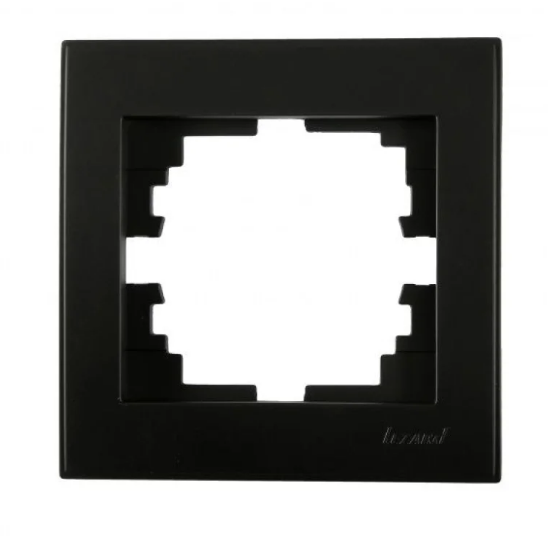 Рамка одинарная Lezard Rain Антрацитовая (26485638)