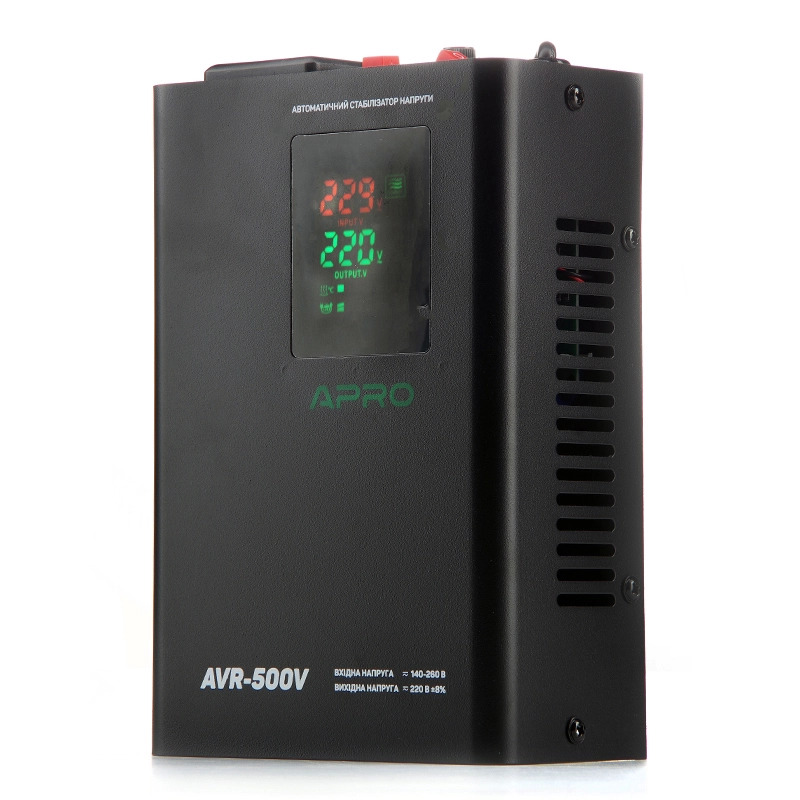 Стабілізатор напруги релейний APRO AVR-500V 400 Вт - фото 2