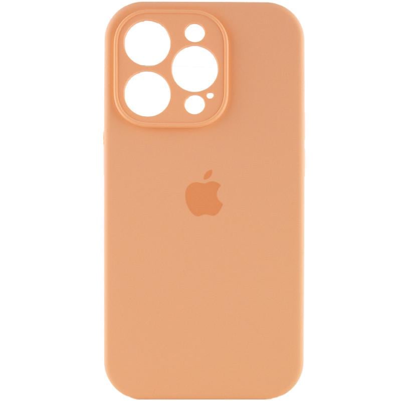 Протиударний Чохол Silicone Case Full Camera Protective (AA) для Apple iPhone 15 Pro Max (6.7") Помаранчевий / Cantaloupe