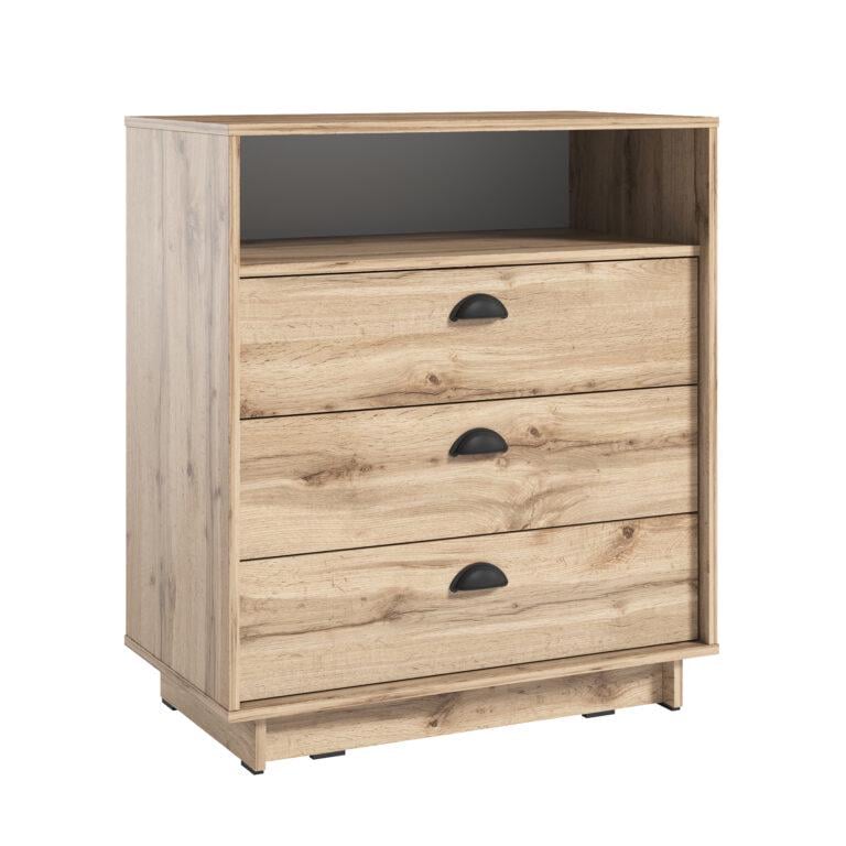 Комод на 3 ящика Kuba K-0001 800х450х900 мм Дуб Аппалачи