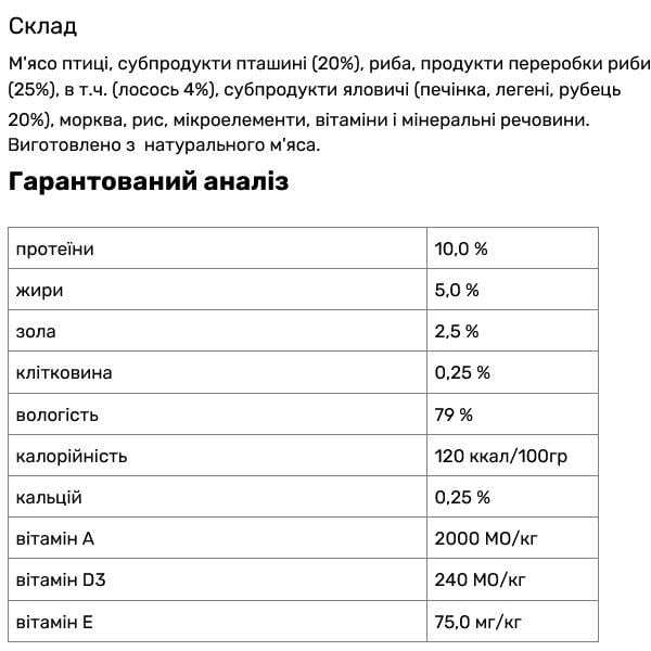 Корм для кошек влажный Леопольд Премиум Мясной деликатес с лососем пауч 100 г 24 шт. (000019323) - фото 2