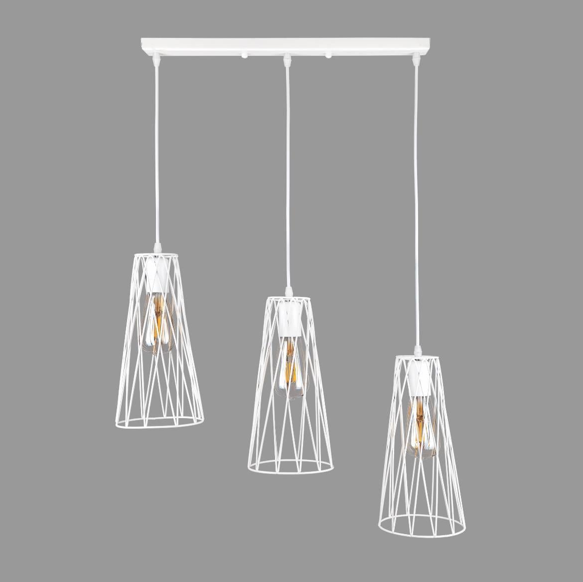 Люстра на три плафона Белый (56-PR107F-3 WH (500) Люстра на три плафона Белый (56-PR107F-3 WH (500)