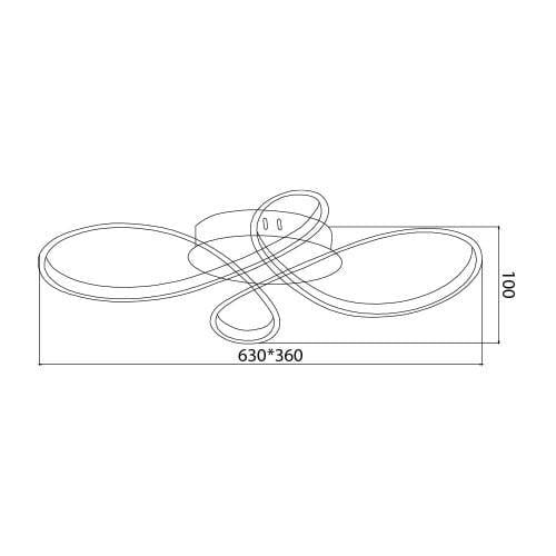 Люстра світлодіодна Ardero AL6530ARD FABIO S 60 Вт Білий (24574648) - фото 3