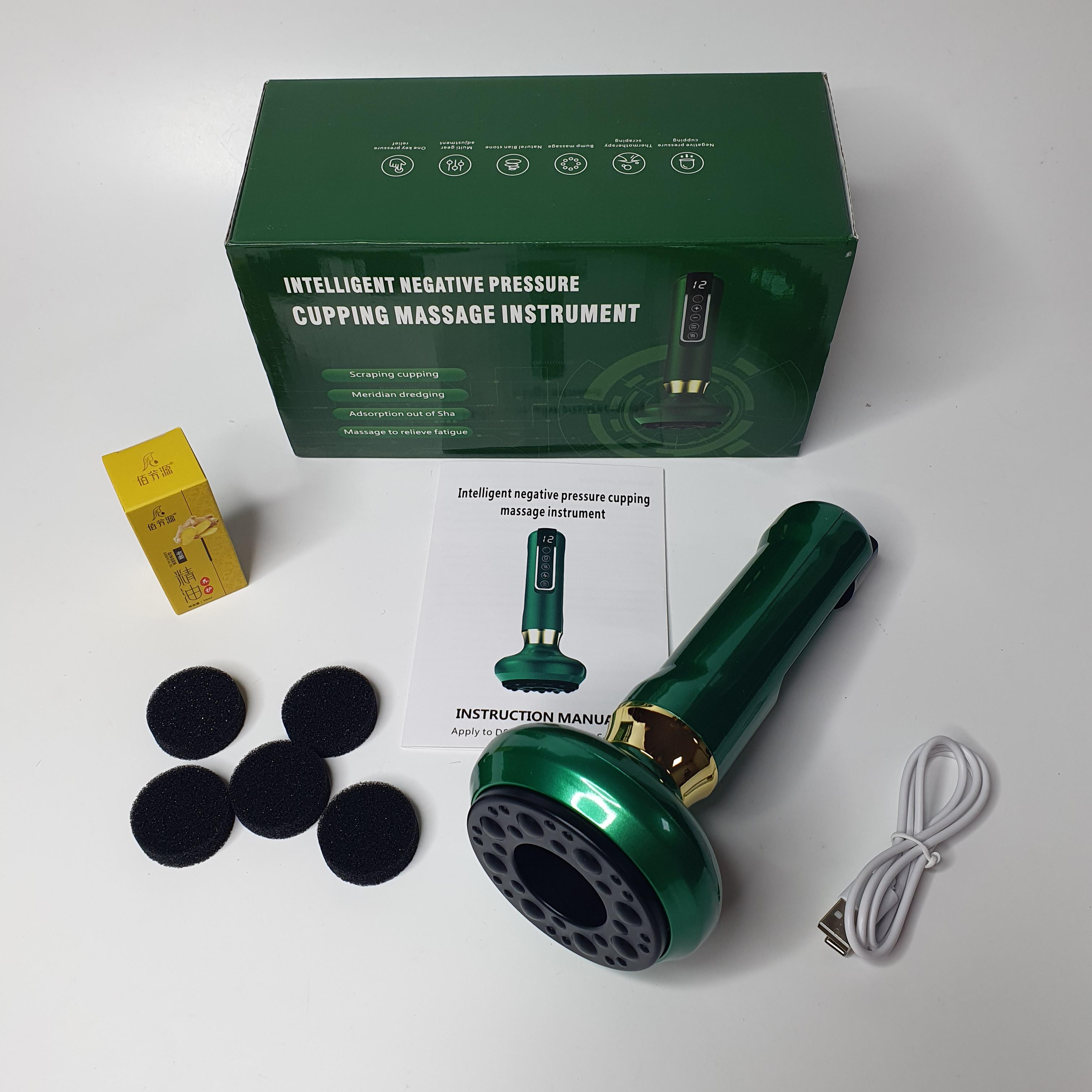 Массажер для тела вакуумный Cupping Massage Instrument на аккамуляторе Зеленый (NBJ-192-Green) - фото 2