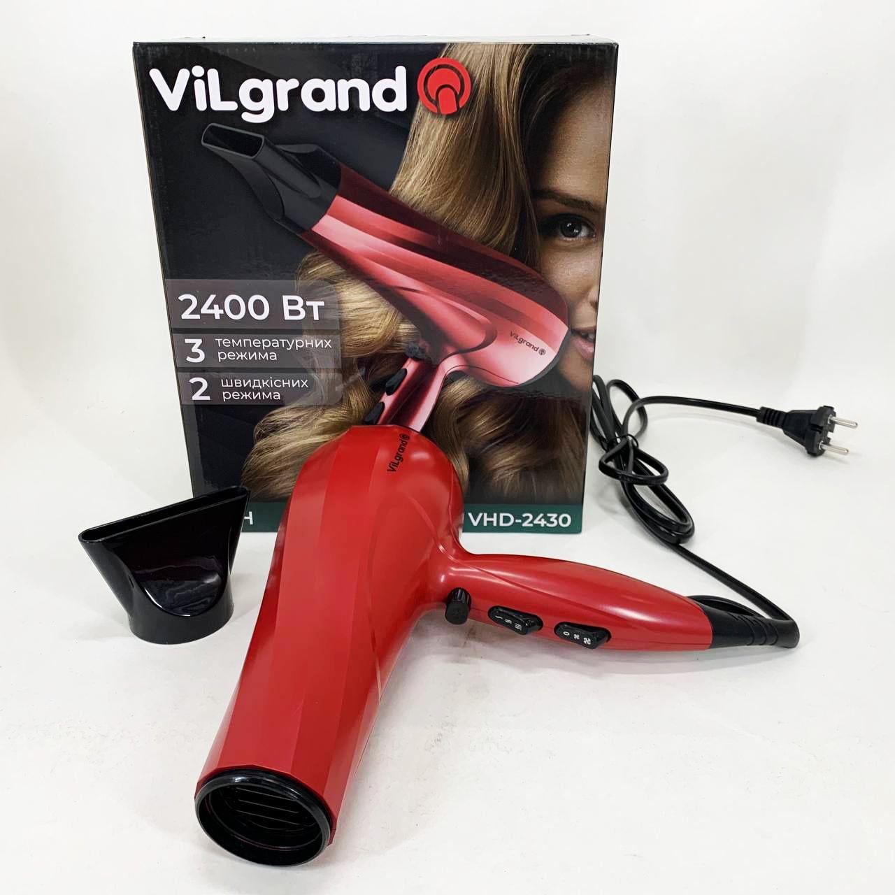 Фен ViLgrand VHD-2430 Червоний (13352451)