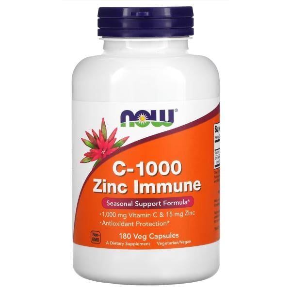 Витамин C Now Foods C-1000 Zinc Immune 180 вег. капс. (000025210) Витамин C Now Foods C-1000 Zinc Immune 180 вег. капс. (000025210)