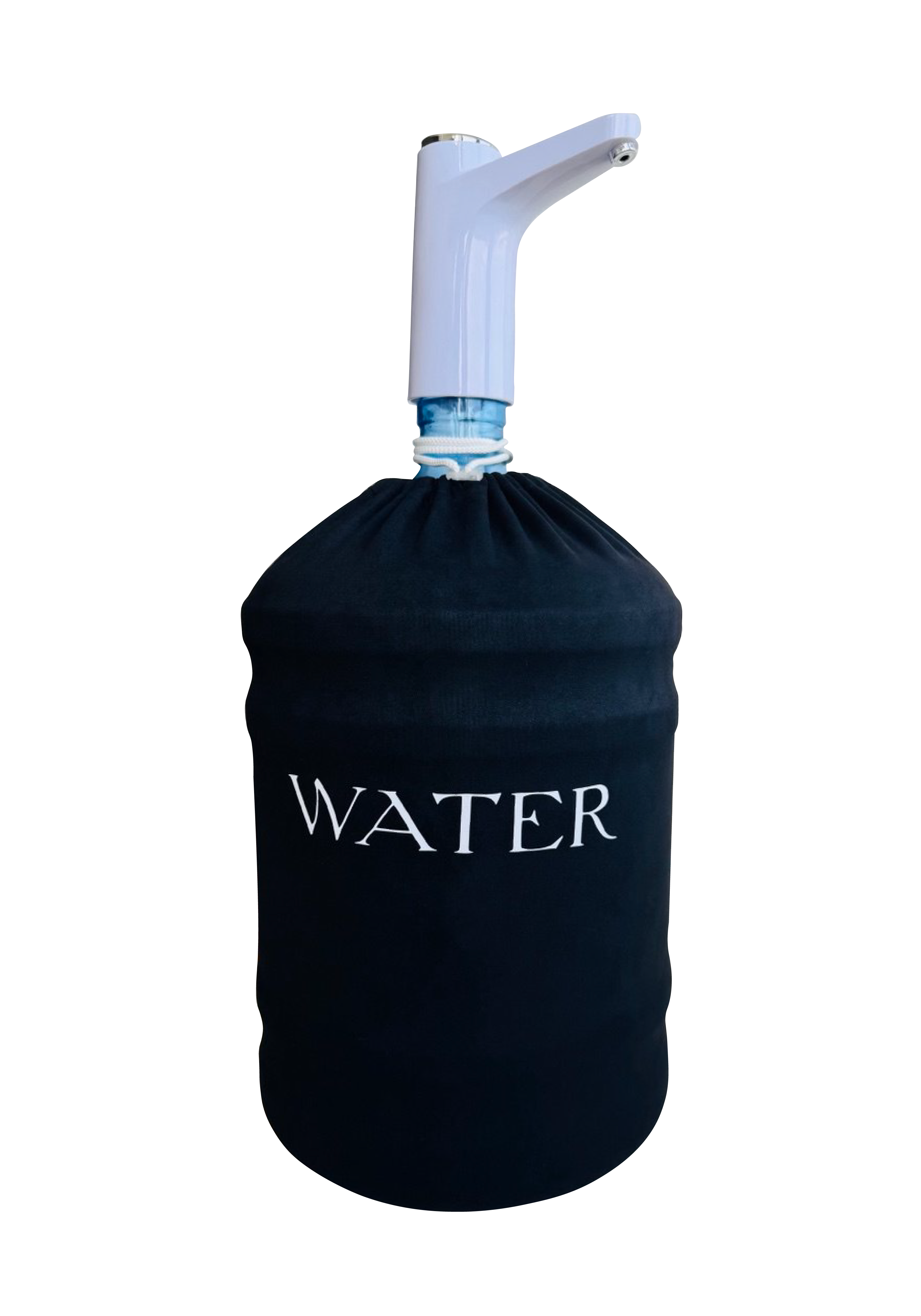 Чохол захисний для бутля з водою 18,9 л WATER на кулер/під помпу Чорний (h2o104wnk)