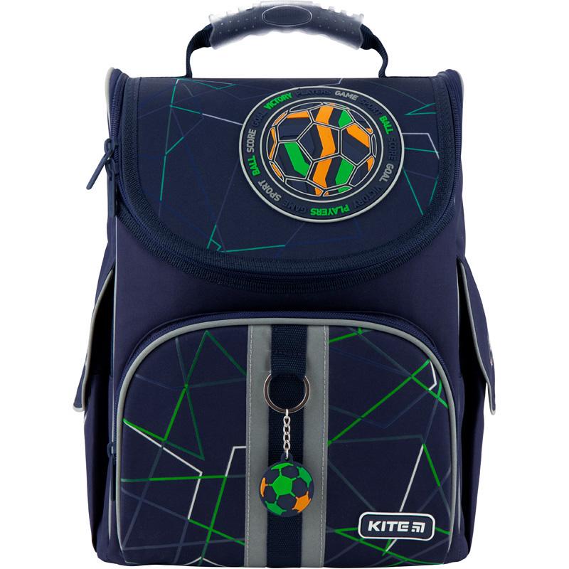 Рюкзак школьный каркасный KITE Football 35х25х13 см 6-15 л Темно-синий (K20-501S-2)