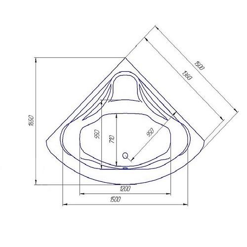 Ванна акриловая Redokss San BARLETTA 1500х1500 мм - фото 4 Ванна акриловая Redokss San BARLETTA 1500х1500 мм - фото 4