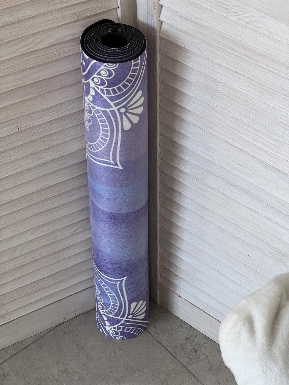 Коврик для йоги Lita Mandala SU премиальный замшевый/каучуковый 183х68х0,3 см Фиолетовый (13510839) - фото 7 Коврик для йоги Lita Mandala SU премиальный замшевый/каучуковый 183х68х0,3 см Фиолетовый (13510839) - фото 7
