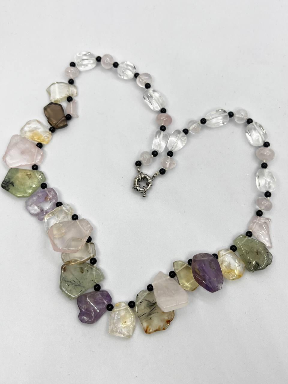 Бусы микс кварц 60 см Разноцветный (10296)