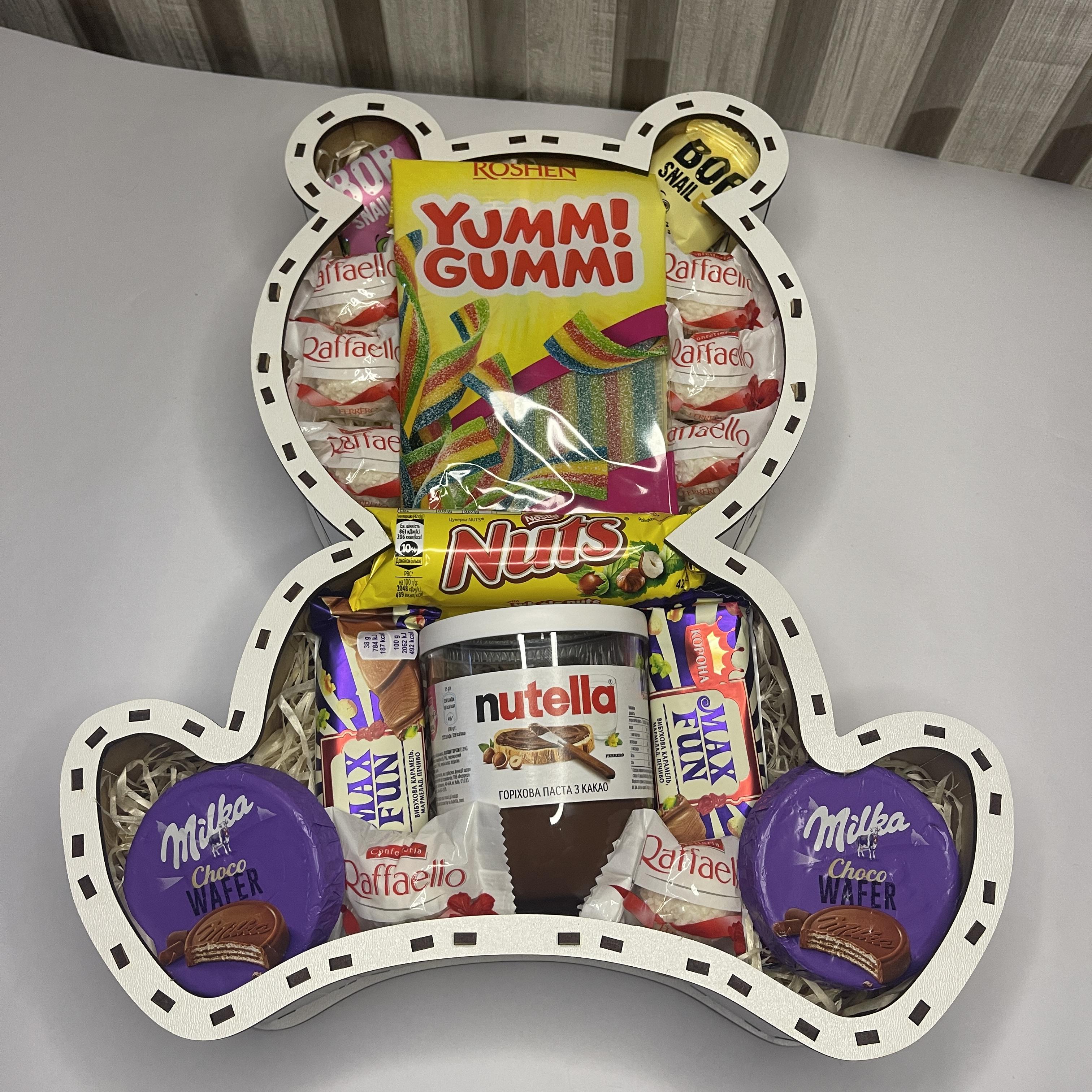 Подарочный бокс детский Медведь со сладостями (232)