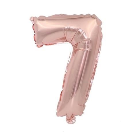 Шар цифра 7 16" Розовое золото (450679/7)