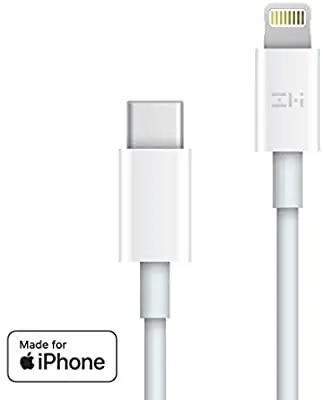 Кабель ZMi Cable Type-C to Lightning 2A 0,3 м AL871 White - фото 2