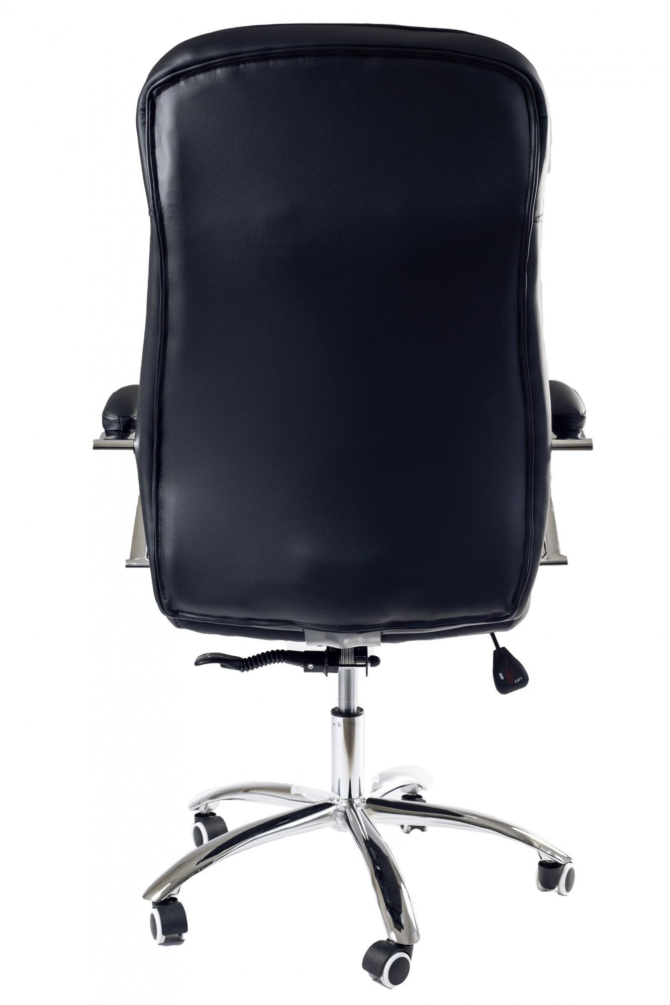 Крісло офісне комп'ютерне LamboDesign хром Anyfix екошкіра Чорний - фото 5