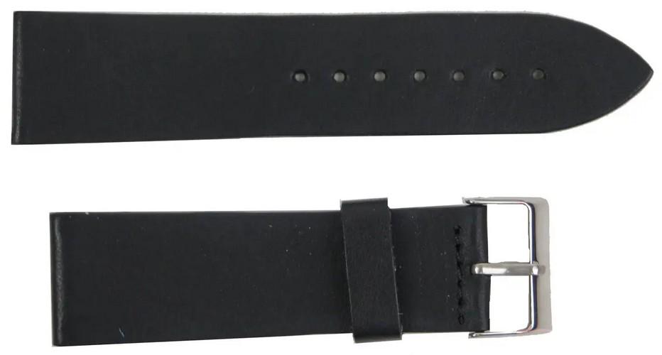 Ремешок для часов кожаный Mykhail Ikhtyar 24 мм Черный (super548_S24-629S black)
