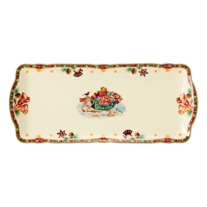 Блюдо для торта Marie-Luise Weihnachtsnostalgie Seltmann Weiden 34,5 x15 см (SW-4052212108520)