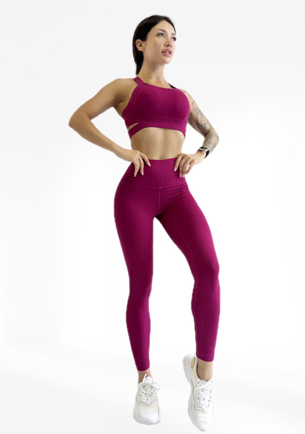 Костюм для фитнеса женский LILAFIT лосины/топ S Розовый (LFS000147)