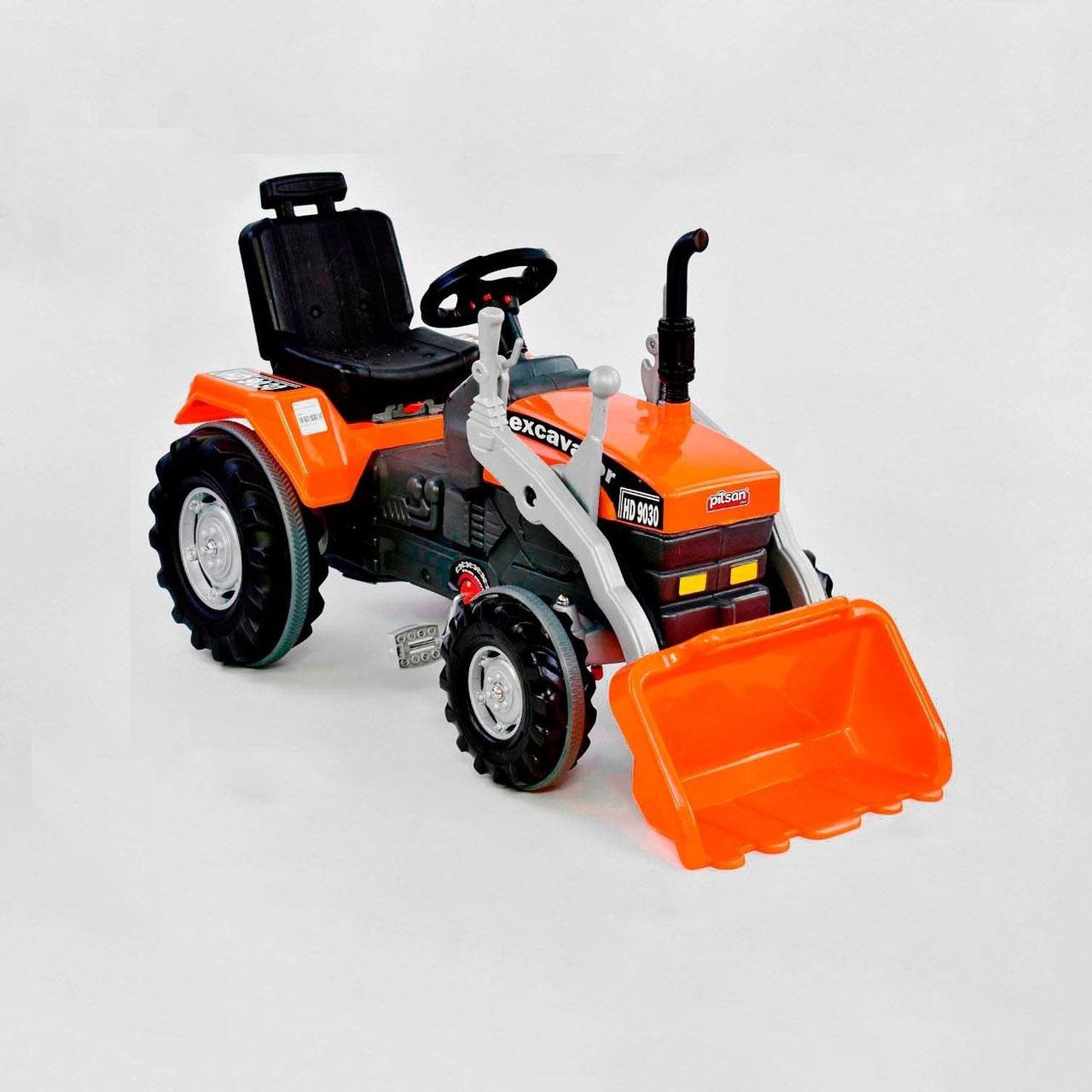 Веломобіль-трактор педальний Pilsan 07-297 з ковшем Помаранчевий (76444)