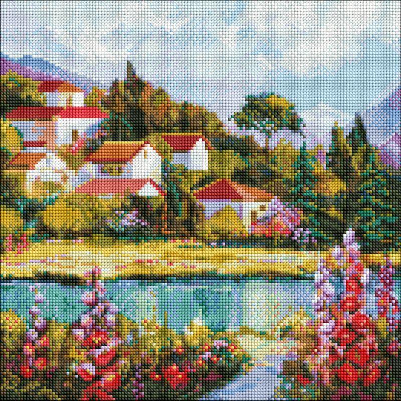 Алмазна мозаїка Ідейка Затишна гавань 40x40 см (AMO7659)