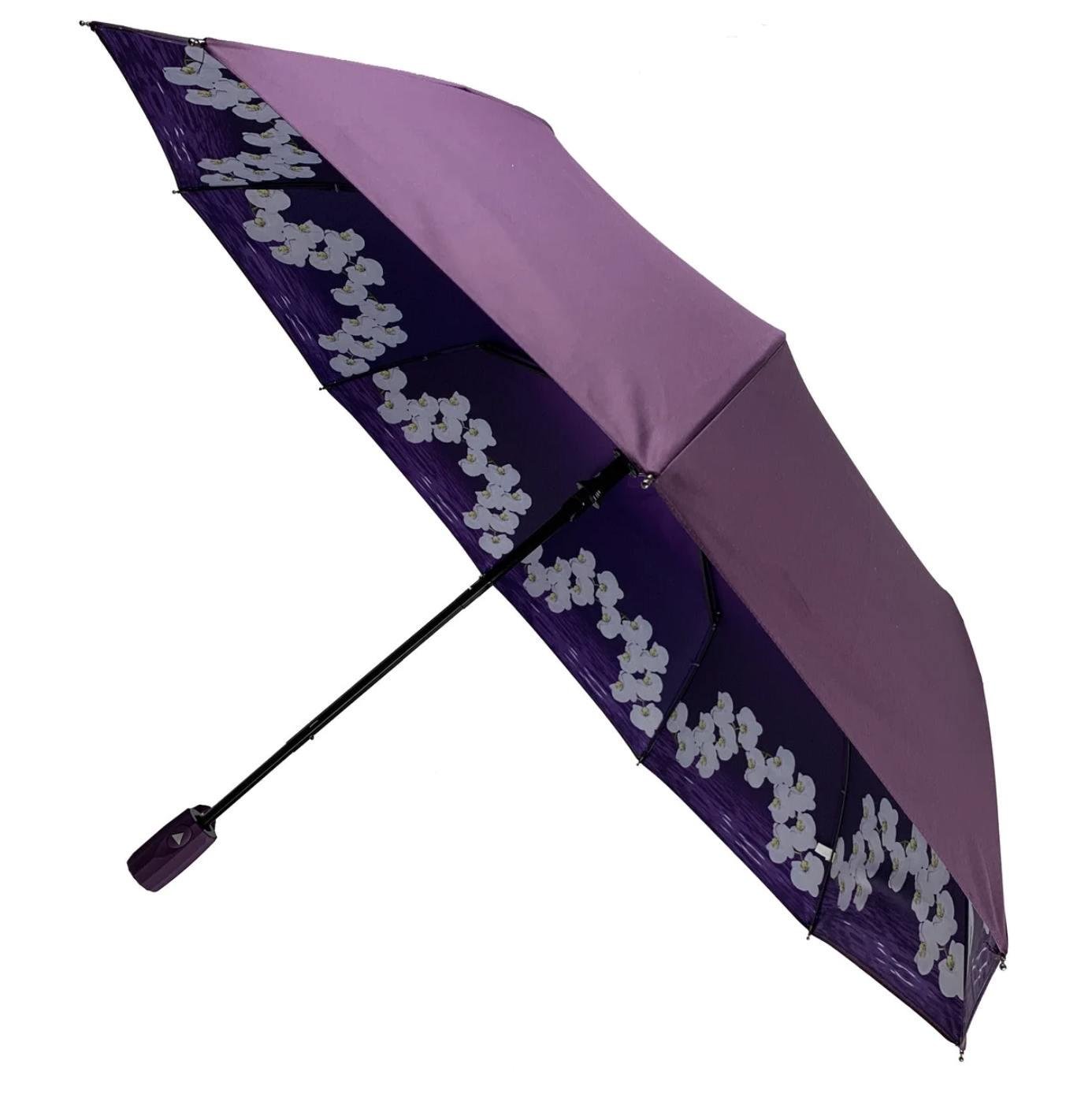 Парасолька Flagman напівавтомат з подвійною тканиною орхідеї Фіолетовий (37845)