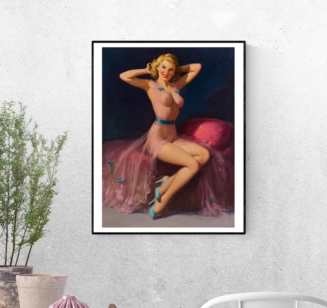 Постер Девушка в прозрачном. Арт Фрам формат А-2 (pin_up1726001_Poster)