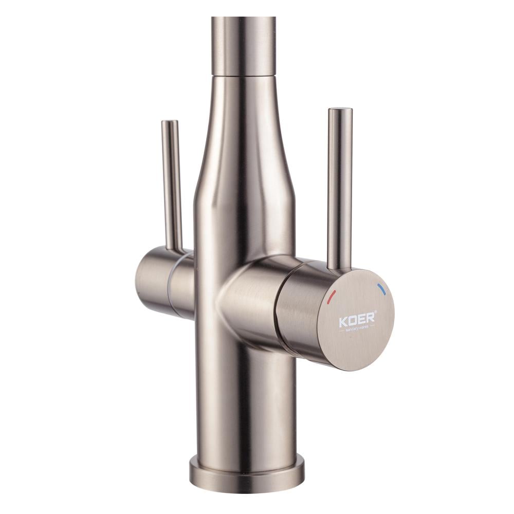 Смеситель кухонный на две воды с высоким изливом с гибким шлангом KOER 024-KI-72024-07 нержавеющая сталь SUS304 Графит (b-KR5013) - фото 5 Смеситель кухонный на две воды с высоким изливом с гибким шлангом KOER 024-KI-72024-07 нержавеющая сталь SUS304 Графит (b-KR5013) - фото 5