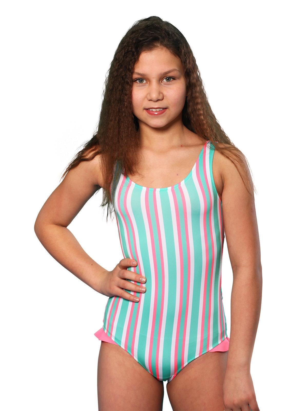 Купальник сплошной Keyzi 164 см Cute big 1 psc полоска Зеленый
