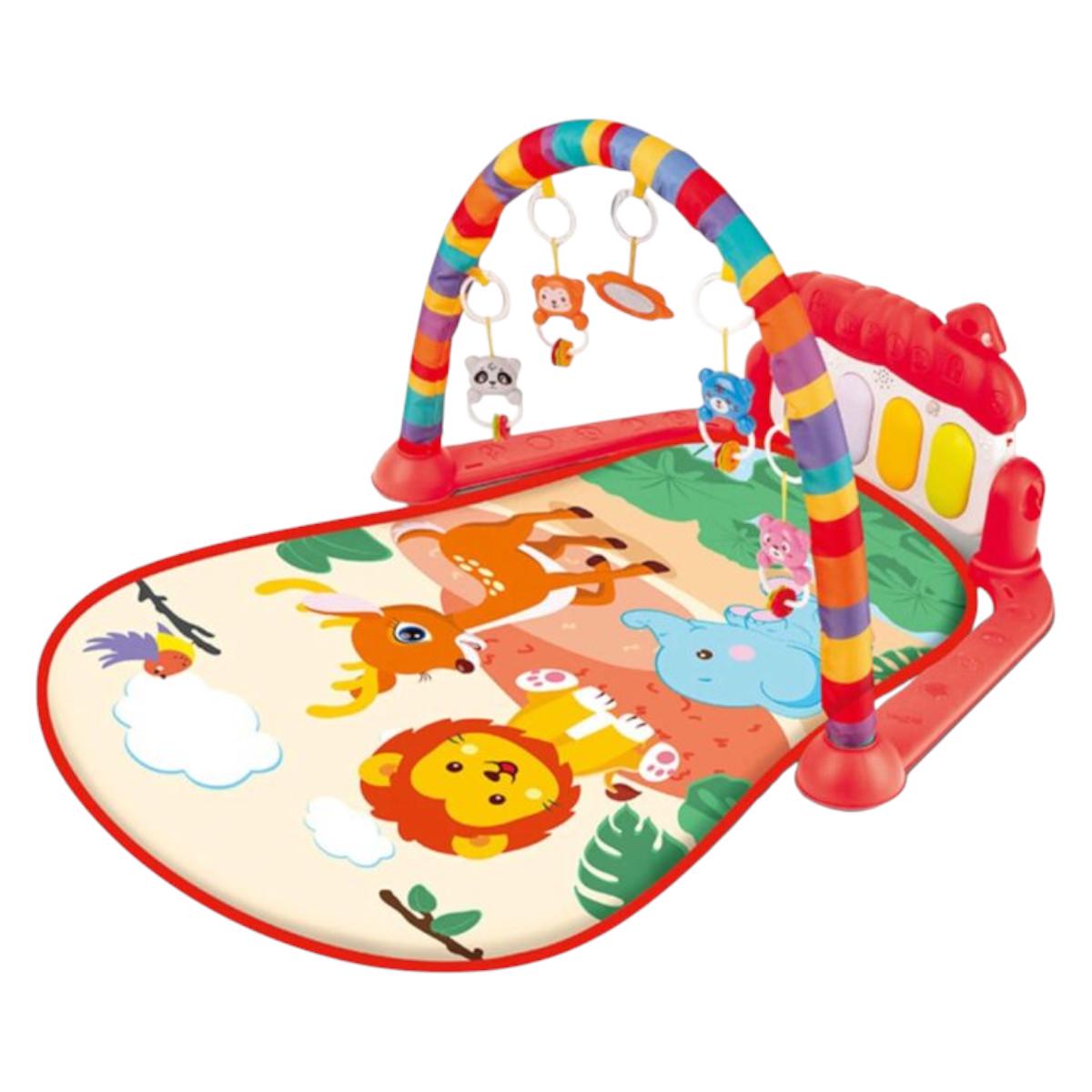 Килимок ігровий розвиваючий Play Mat музичний для немовлят з дугою та піаніно (971)