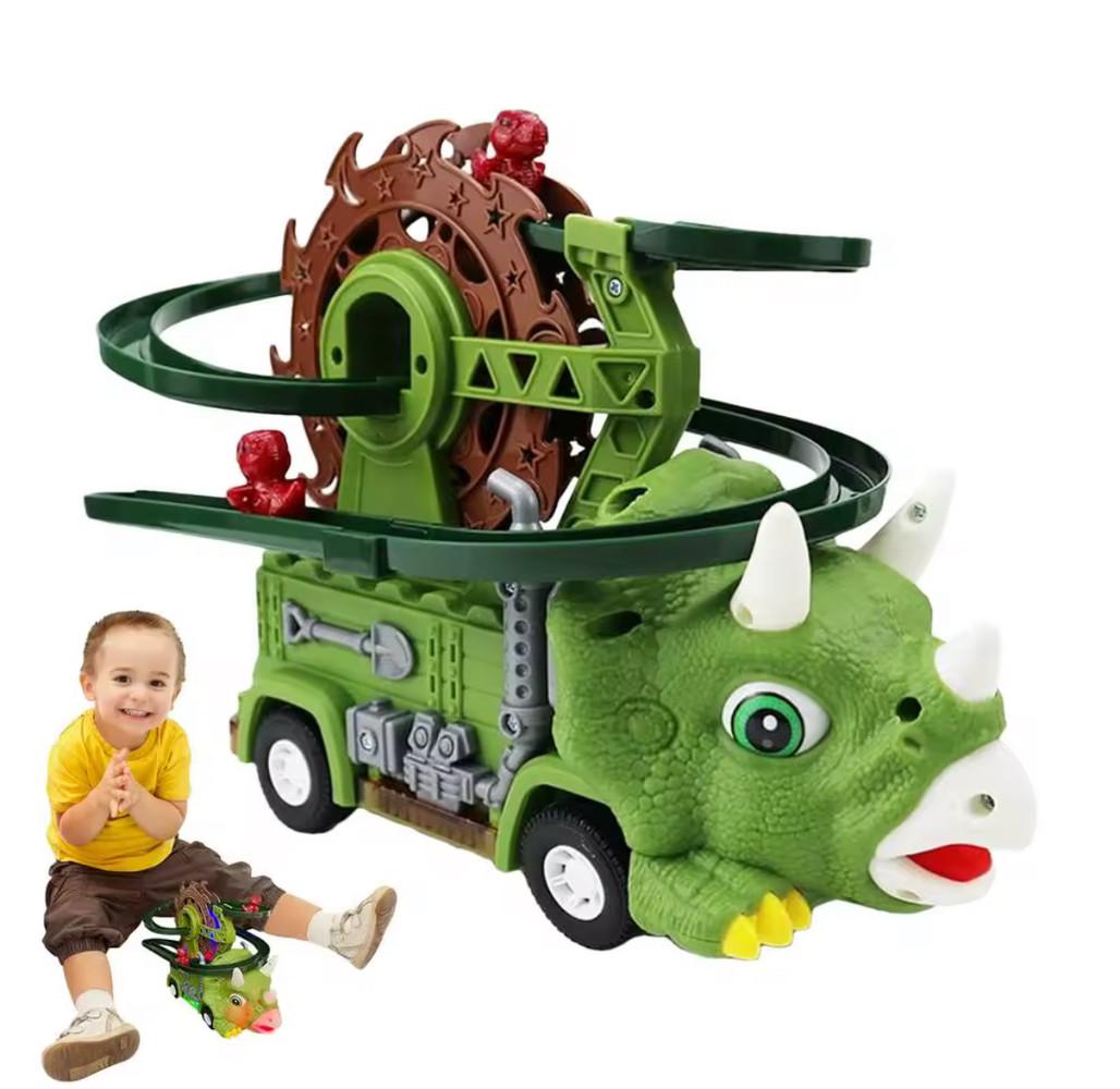 Трек-машинка Динозавр Захопливі гонки з автоматичним підіймачем та 3 машинками (2502271482)