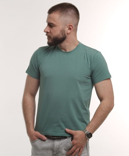 Футболка мужская GBI Base хлопковая L Оливковый (12945)