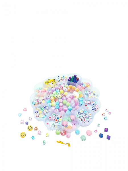 Набор бусин для изготовления украшений в форме цветка 15х2 см