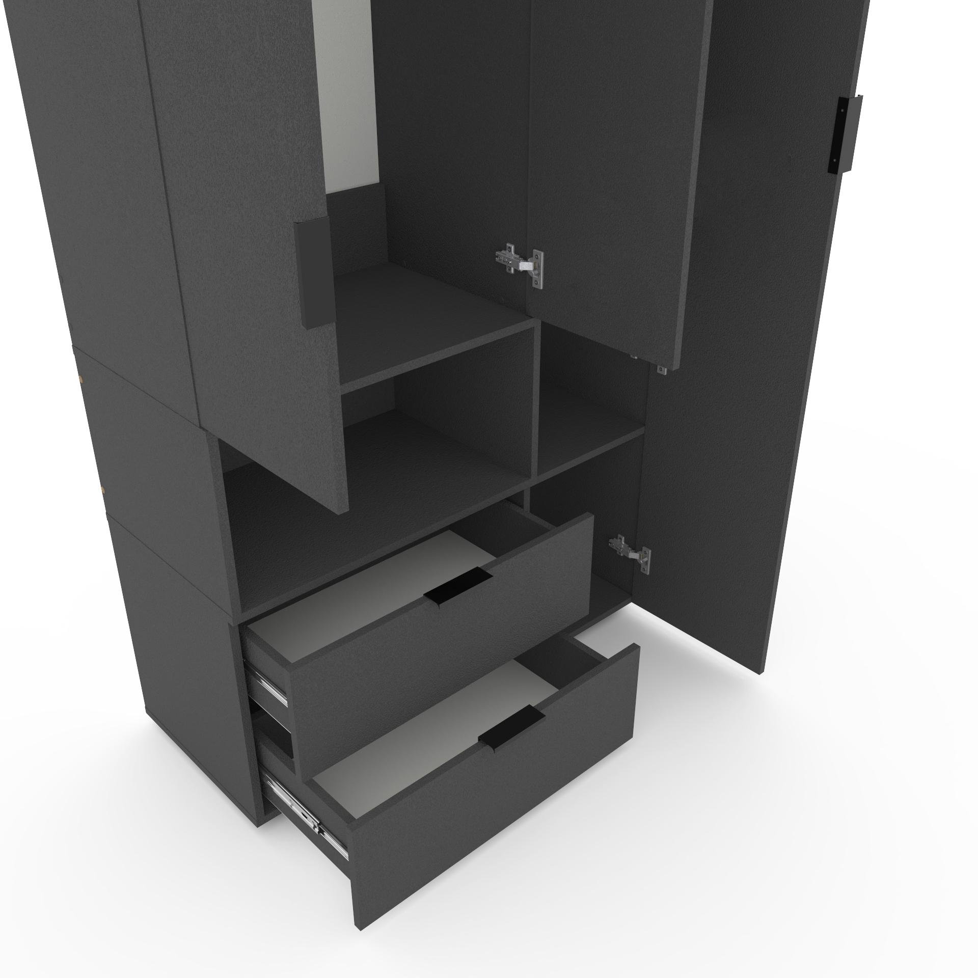 Шкаф Metkas Home A002L ЛДСП 1000x420x2300 мм Антрацитовый - фото 4