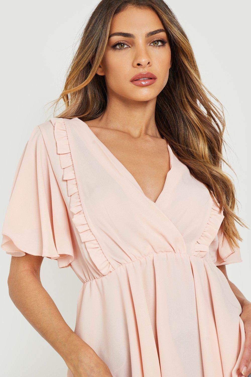 Блуза на запах Boohoo M Пыльная роза (10304/44) - фото 3 Блуза на запах Boohoo M Пыльная роза (10304/44) - фото 3