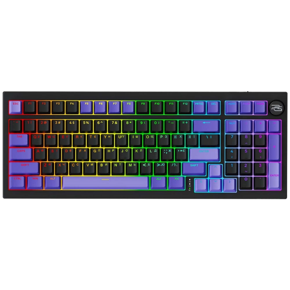 Клавіатура бездротова Proove Gaming Slicker Special Edition Ukraine Layout black/purple (647930569)