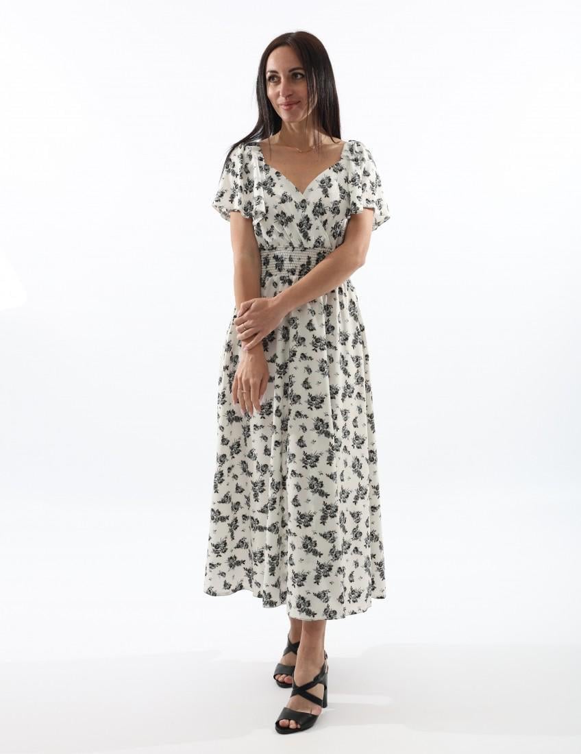 Платье женское СТИЛЬ-В р. 44 Черно-белый (280698-44)