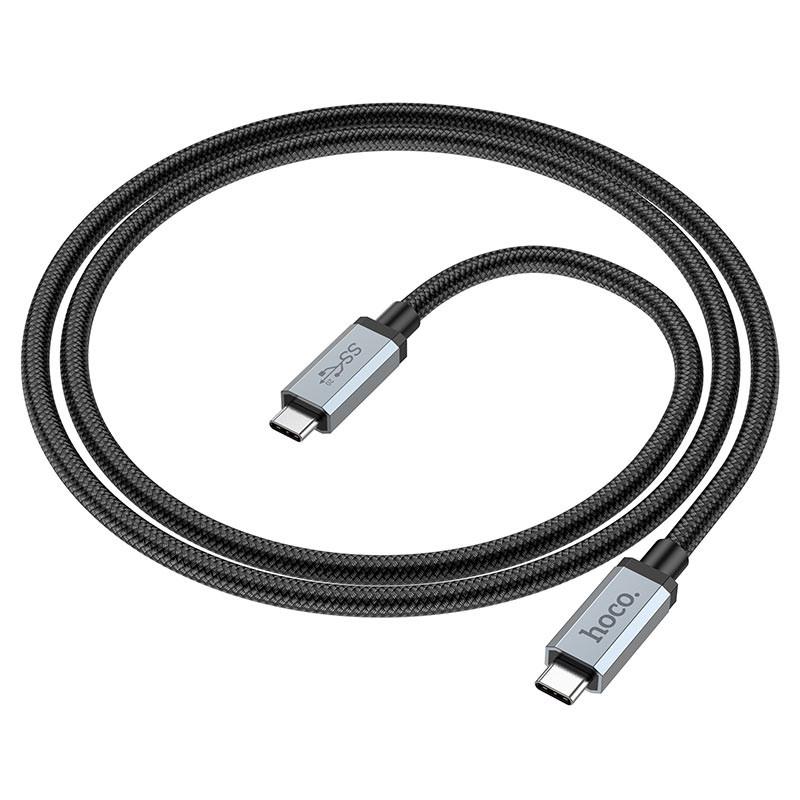 Кабель дата Hoco US06 Type-C to Type-C 100W USB3,2 20Gbps 2 м Чорний (00000064567_1) - фото 3