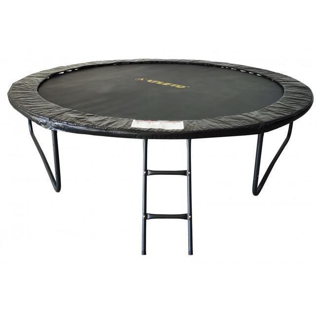Батут с сеткой и стремянкой 312 см Atleto Black + подарок мячик - фото 8