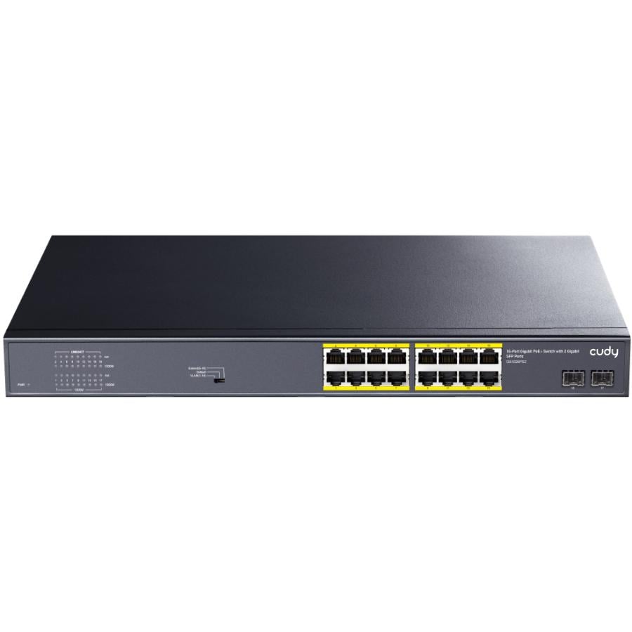 Комутатор Cudy GS1020PS2 16-Port Gigabit PoE+ Switch з 2 Gigabit SFP портами 200W Grey (GS1020PS2) Комутатор Cudy GS1020PS2 16-Port Gigabit PoE+ Switch з 2 Gigabit SFP портами 200W Grey (GS1020PS2)