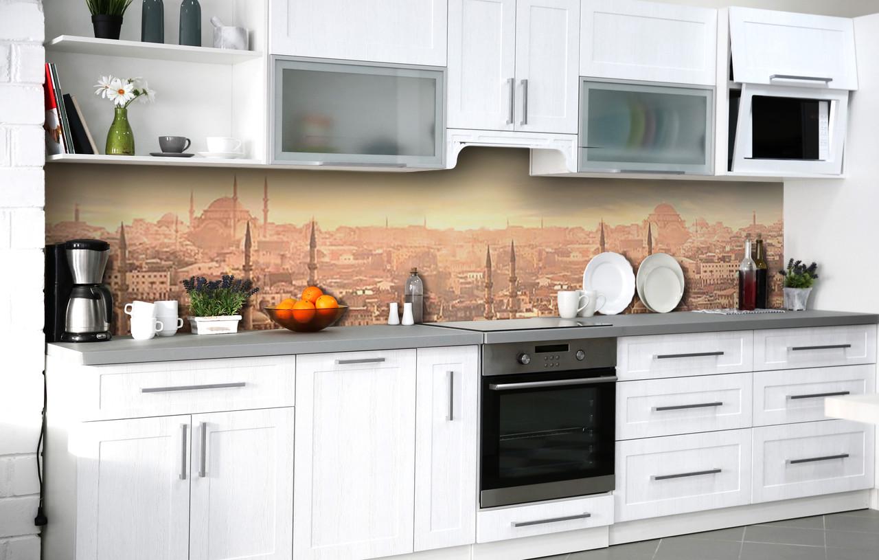 Кухонный фартук Минареты Стамбула виниловый самоклеющийся 60х250 см