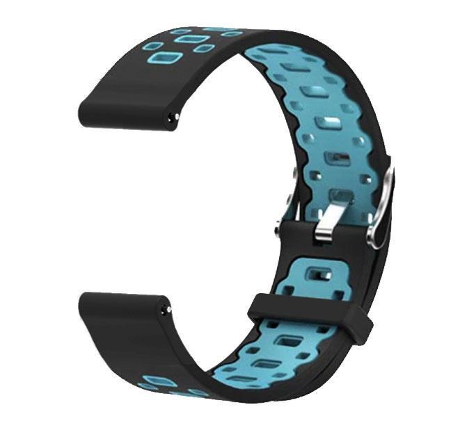 Спортивный ремешок Primo Perfor Classic для Garmin Vivoactive 3/ Vivomove HR/ Forerunner 245/645 Black/Blue (1052980586)