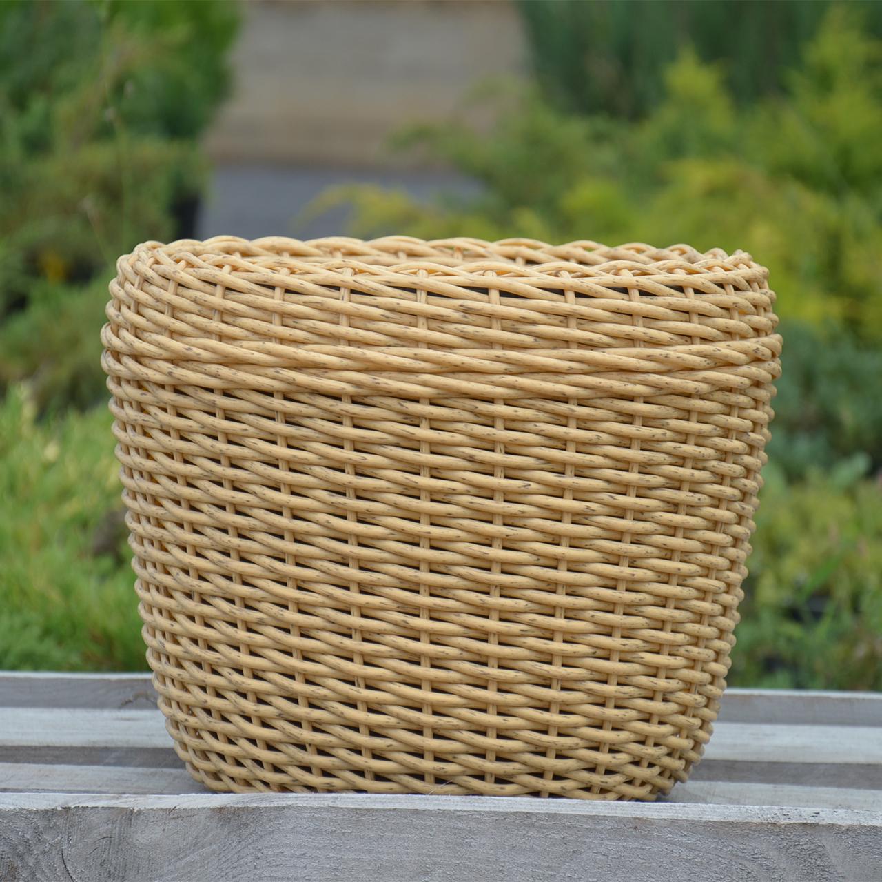 Кашпо для рослин з штучного ротангу 16 л Світле дерево (11717403) - фото 3 Кашпо для рослин з штучного ротангу 16 л Світле дерево (11717403) - фото 3