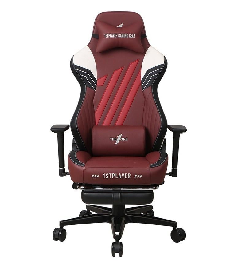 Кресло игровое 1stPlayer Duke нагрузка до 160 кг с подставкой для ног Black/White-Red (Duke BlackWhiteRed)
