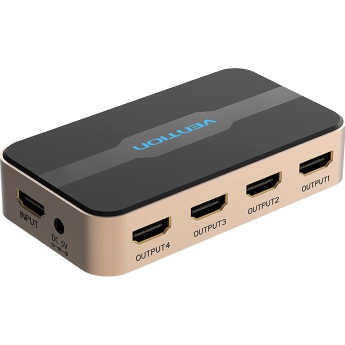 Сплітер HDMI Vention 1в4 Out HDMI Splitter 4K@30Hz (ACCG0-EU)