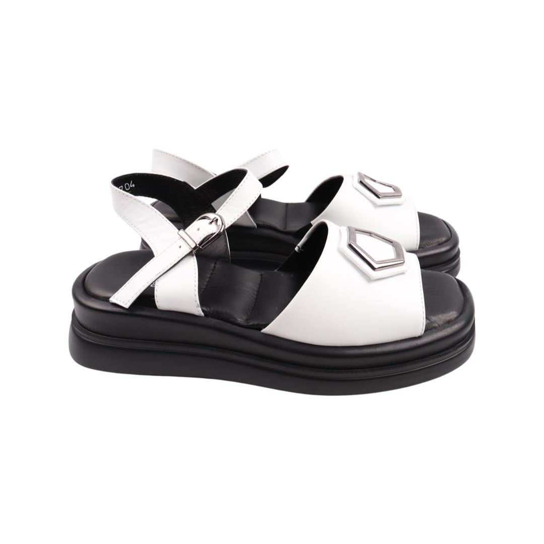 Босоножки женские Aquamarin из кожи р. 39 Белый (2146-22LBC)