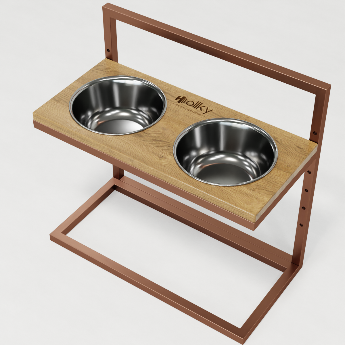 Миски на регульованій підставці для великих собак Hollky Flex L 2х1,8 л (FL-502850-GLNT) - фото 10 Миски на регульованій підставці для великих собак Hollky Flex L 2х1,8 л (FL-502850-GLNT) - фото 10